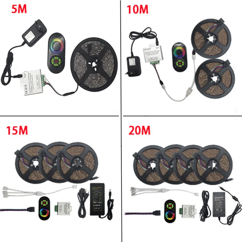 RGB Светодиодная лента SMD2835 5 м 10 гибкая светодиодная 15 20 IP20 IP65 + пульт