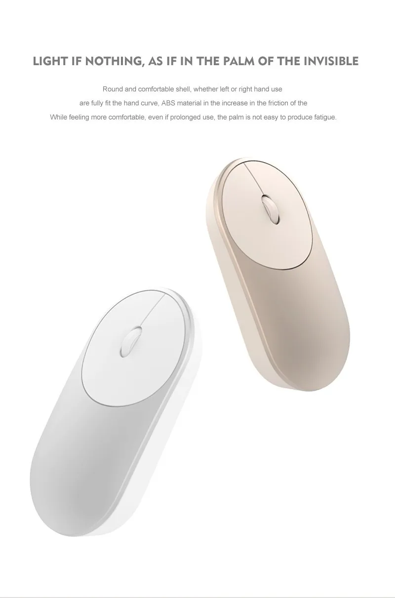 Xiaomi Mini Портативный Wifi 2,4G Bluetooth двойная беспроводная мышь алюминиевый сплав ABS 1200 точек/дюйм Лазерная Поддержка Windows 8 10 Pc