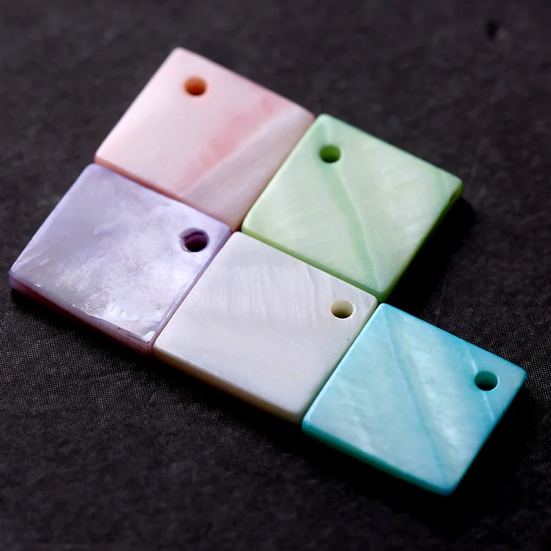 Натуральные квадратные жемчужные бусины 20 шт./лот Перламутровые Бусины для