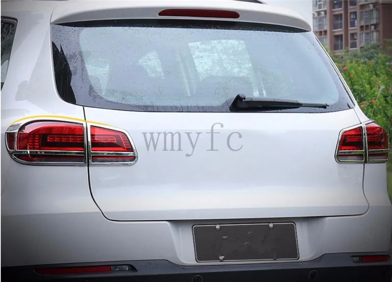 Подходит для Фольксваген Tiguan 2013 ABS Хром Передний Задний Головной фонарь Крышка лампы отделка автомобильные аксессуары