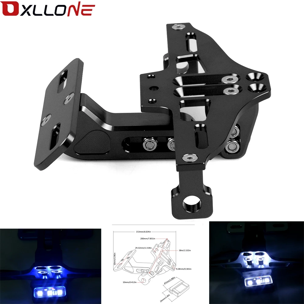 Universal CNC Motorcycle Adjustable License Plate Bracket Holder FOR BMW HP2 Enduro K1600 GT/GTL K1300 S/R/GT R 1200GS C650GT | Автомобили