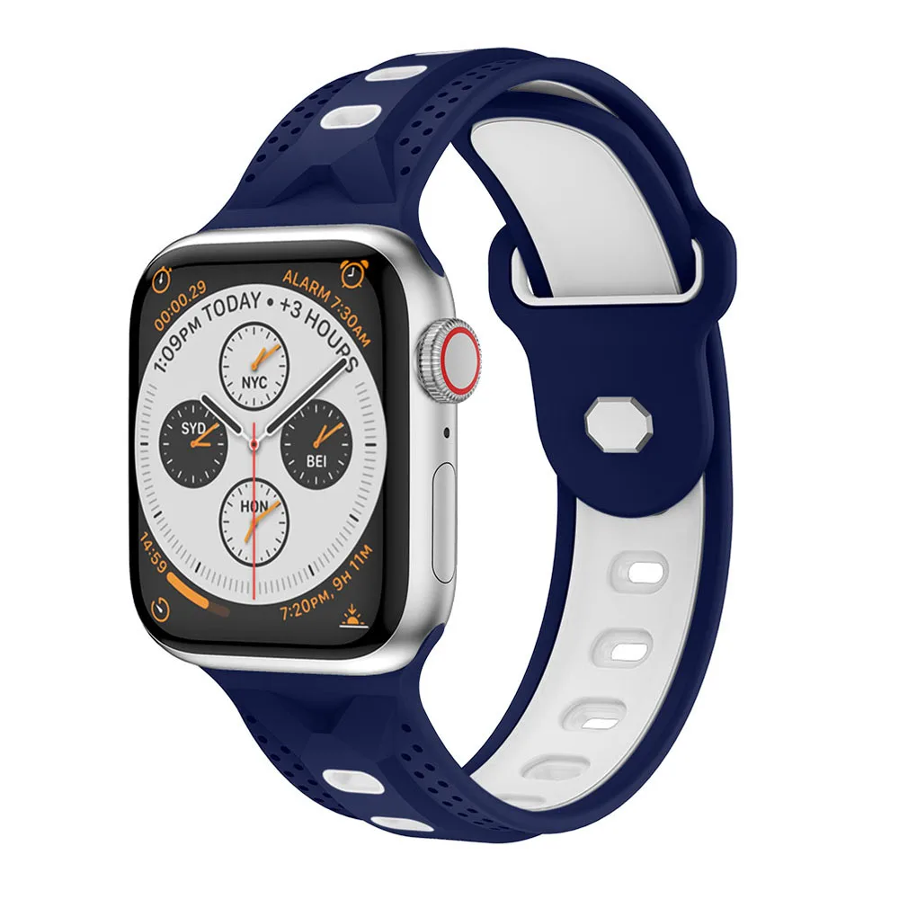 42 мм 38 спорт силиконовые часы ремешок для apple Watch серии Группа 1/2/3 iwatch 4 40 44 группы