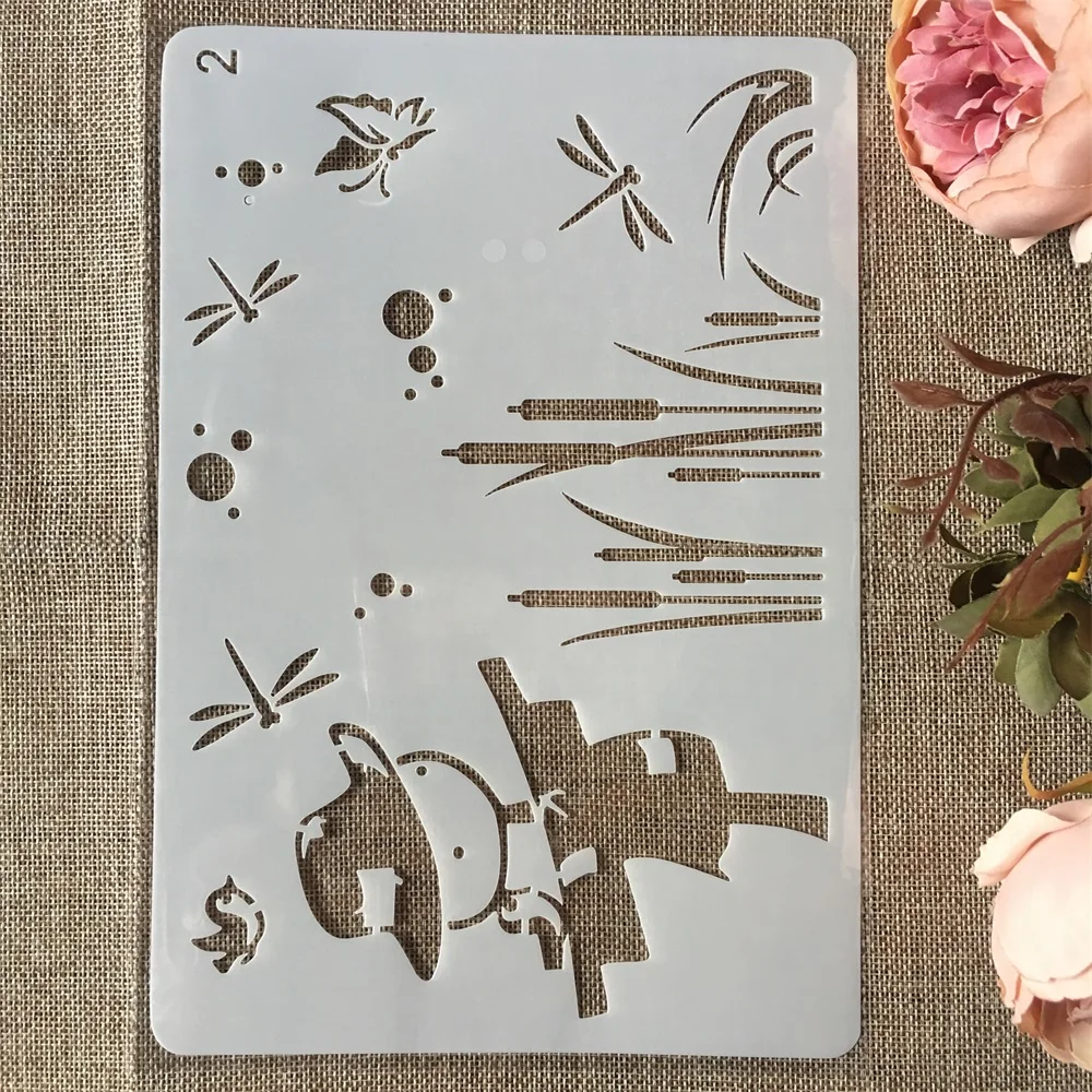 

New 26cm Scarecrow Dragonfly DIY Craft Layering Stencils Painting Scrapbooking Stamping Embossing Album Paper Card Template