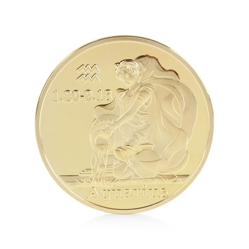 Монеты 12 созвездий аквариус памятная монета фотоподарок|gift items for babies|gift aprongift stamp |
