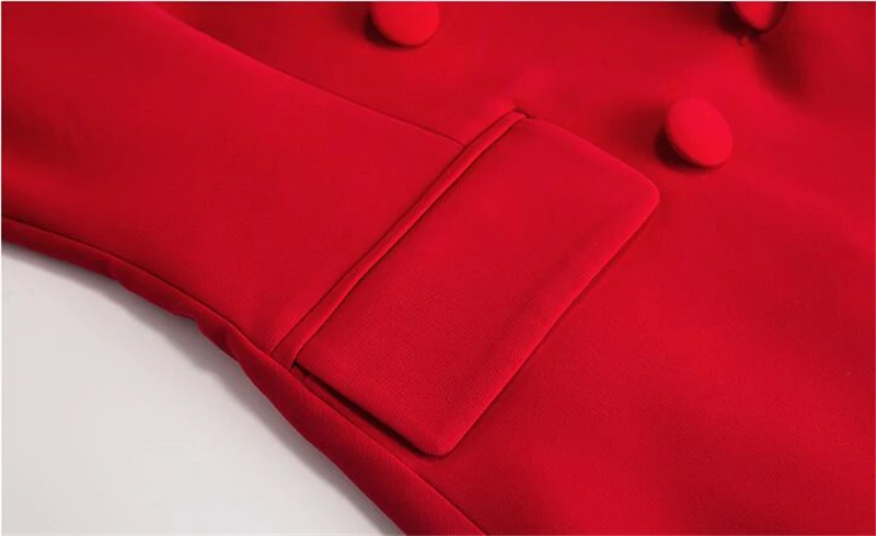 Высокое качество Синий Рабочий брючный костюм OL 2 шт. наборы двубортный женский