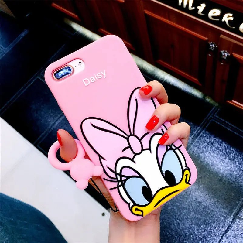 Cute Disney Minnie Couple Ring Rubber Silicone case Cover for iPhone X XS Max 8 7 6S Plus Shockproof |