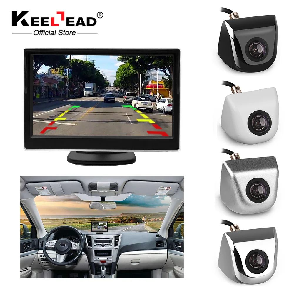 KEELEAD 4 3 &quotTFT LCD цветной монитор заднего вида + металлическая цветная IP68