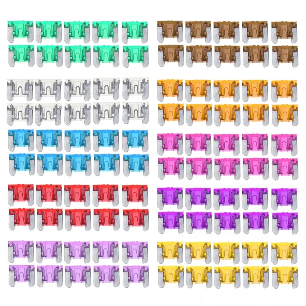 100 шт. Мини авто автомобильный предохранитель вилки автомобиля лезвие коробка