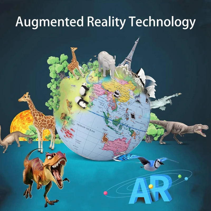 Образовательное приложение для расширения реальности мира географии Ar App опыт