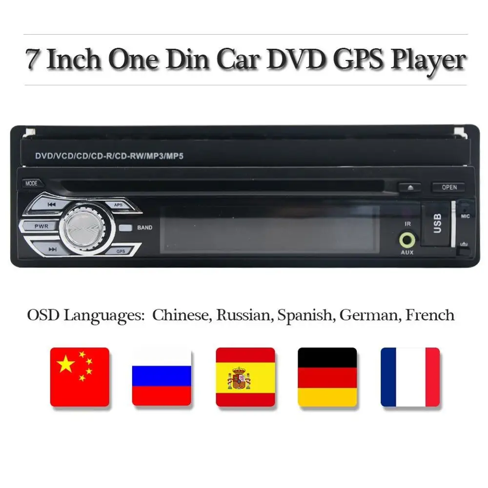 Eincar 7 ''Сенсорный экран стерео GPS навигация в тире Bluetooth один 1DIN DVD CD приемник AM