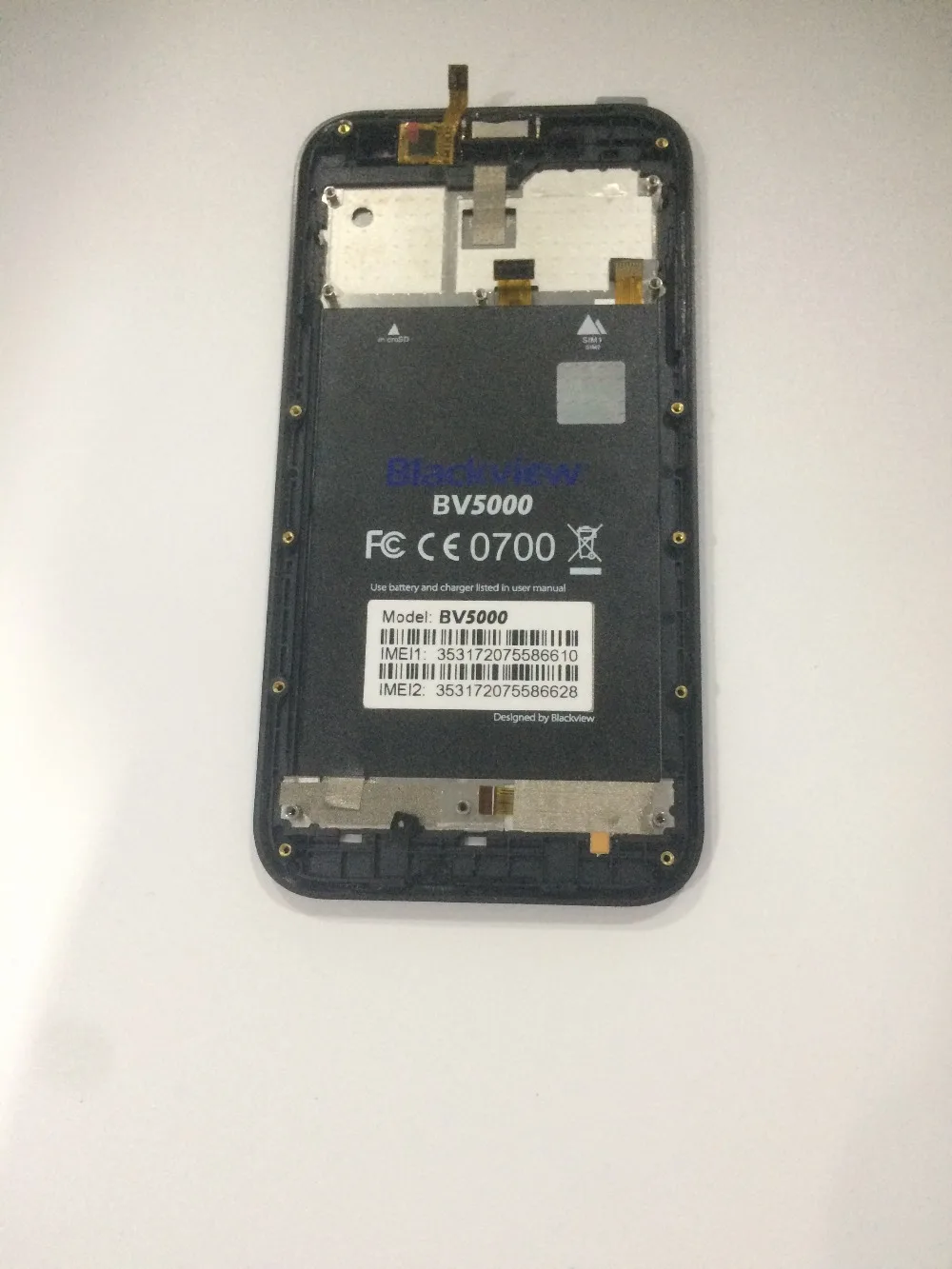 

Blackview BV5000 lcd display+touch screen+frame Used original rapair replacement accessories for Blackview BV5000 free ship