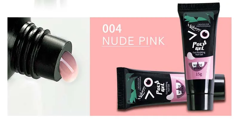nude pink 9 цветов, замачиваемый полигель, быстрое строительство, 15 мл, Типсы для ногтей, строительный УФ-гель, камуфляж, инструмент для маникюра - Цвет: nude pink