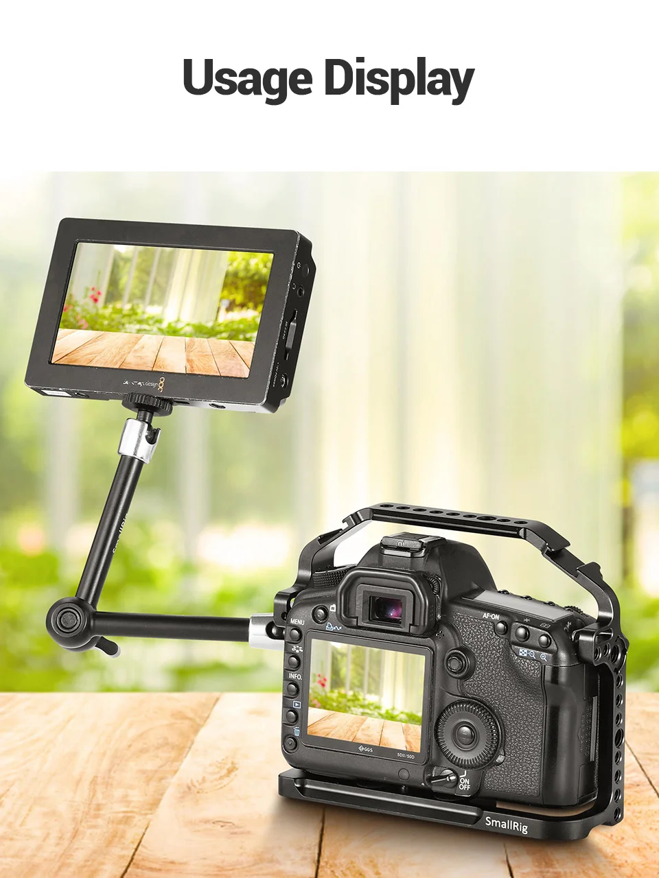 SmallRig 11 дюймов шарнирная розетка Arm 1/" резьбовой винт для универсальной DSLR камеры для крепления клетки монитор-2066