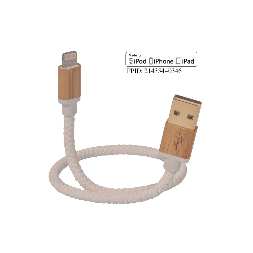 USB зарядный шнур 30 см Кожаный Плетеный Деревянный чехол usb кабель для быстрой