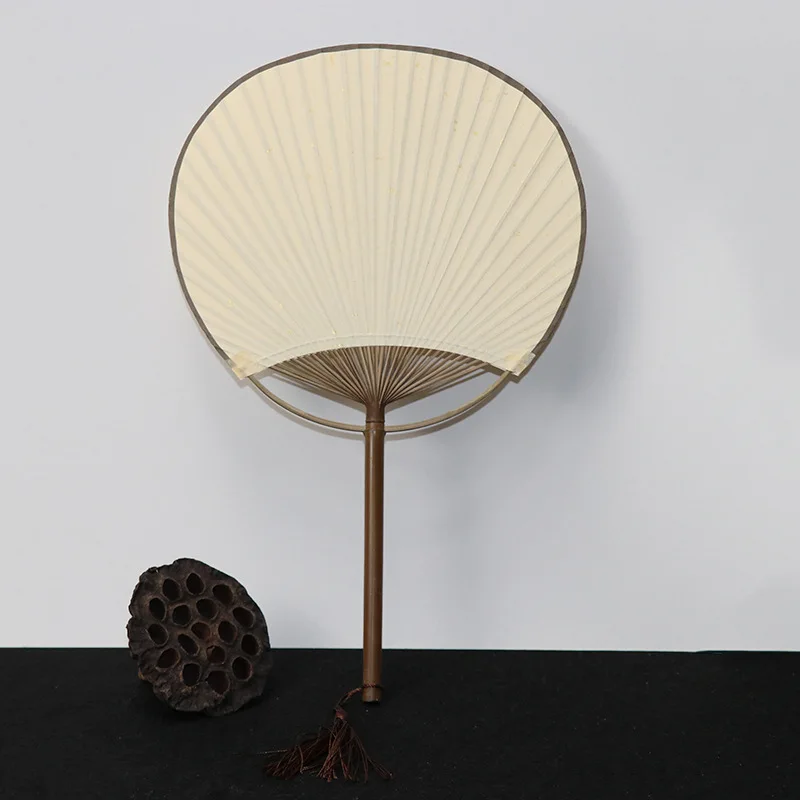 Японский стиль белый весло бумажный ручной вентилятор с кистями стаканчики для