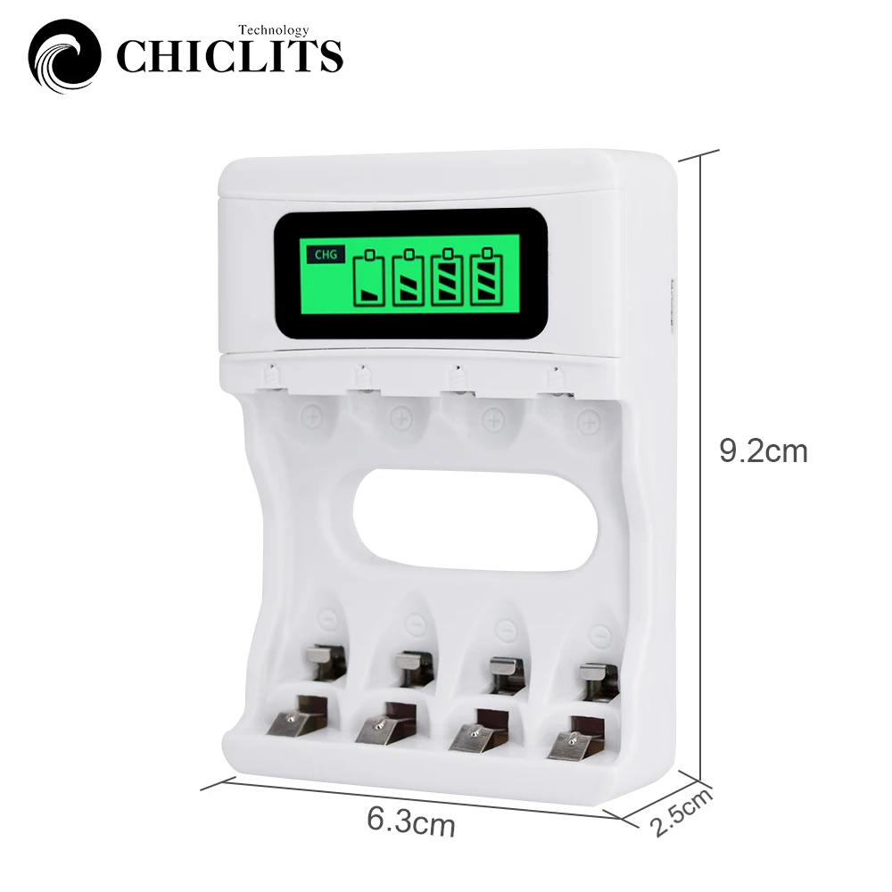 Интеллектуальное зарядное устройство USB с ЖК-дисплеем для батарей AA / AAA |