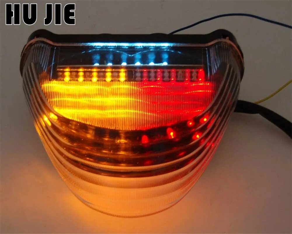 

Motorcycle Clear Integrated LED Brake Taillight Turn Signals For KAWASAKI NINJA ZX12R 2000-2005 01 02 03 04