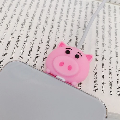 Милый мультфильм укус животных кабель протектор для iPhone USB кабель передачи данных Chompers зарядное устройство провода моталки Организатор кукла модель - Цвет: 11