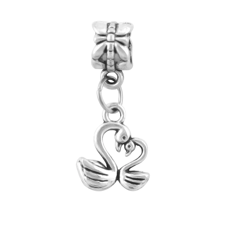 Посеребренные Подвески KING'S FAITH в виде лебедя ангела розы подвески подходят для