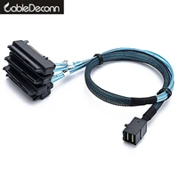 mini sas cable sff 8643 to 4sas 29p15p internal sata cable connectors 1m