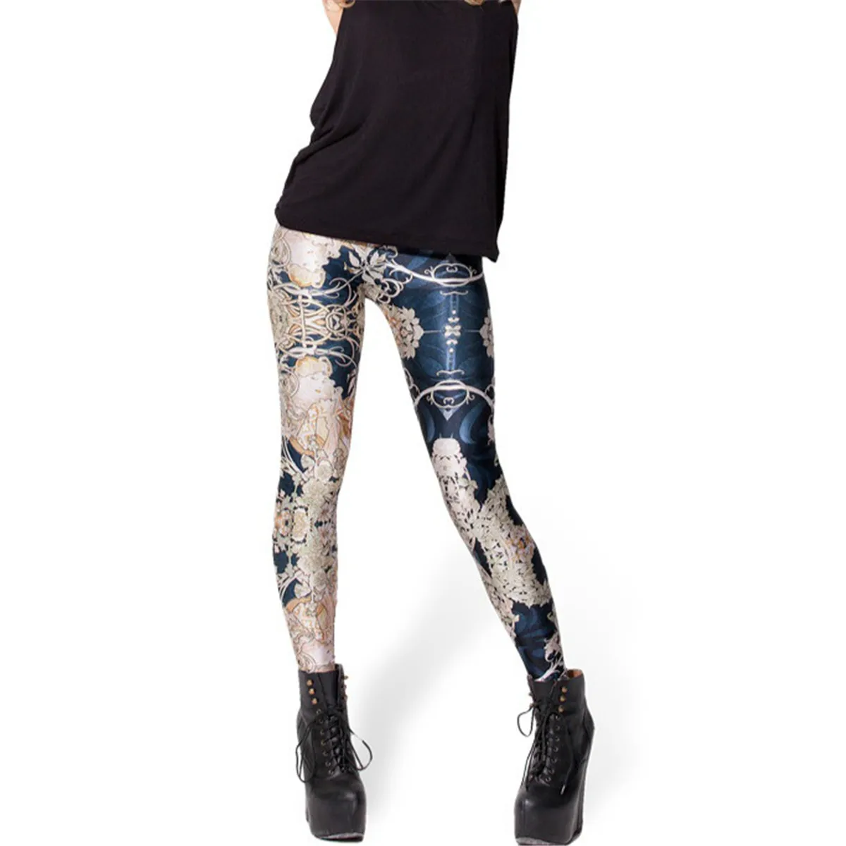 Панк женские 3D брюки новая спортивная одежда штаны-тату модная для улицы длинные