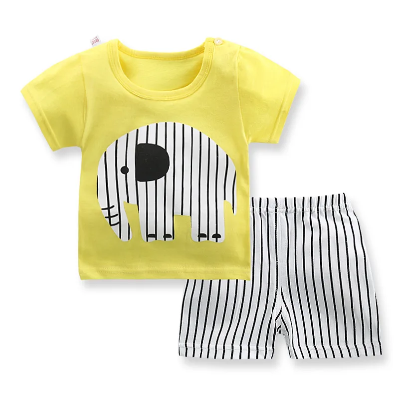 

Cartoon Baby Boy Clothing Set Summer 2021 New Style Infant Clothes Baby Girls Clothing Cotton Short Sleeve Baby Boy Clothes