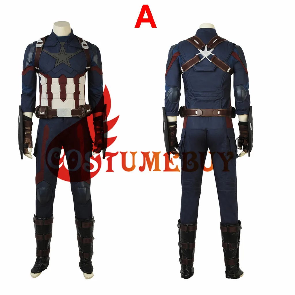 CostumeBuy Мстители Бесконечная война Капитан Америка Косплэй взрослый костюм Мстители 3 Стив костюм Роджерс костюм L920