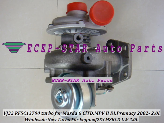 Турбокомпрессор RHF4V VJ32 RF5C13700 турбокомпрессор подходит для Mazda 6 CiTD Premacy MPV II DI