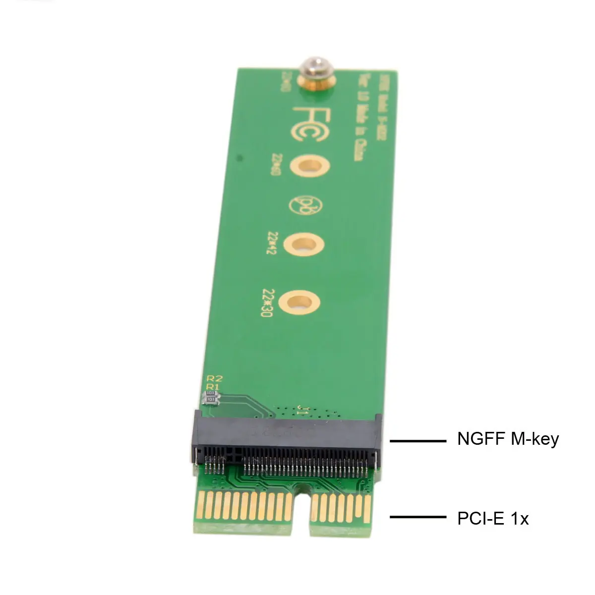 Chenyang NGFF M key M.2 NVME AHCI SSD для PCIe PCI E 3 0 1x x1 Вертикальный адаптер XP941 SM951 PM951 960 EVO