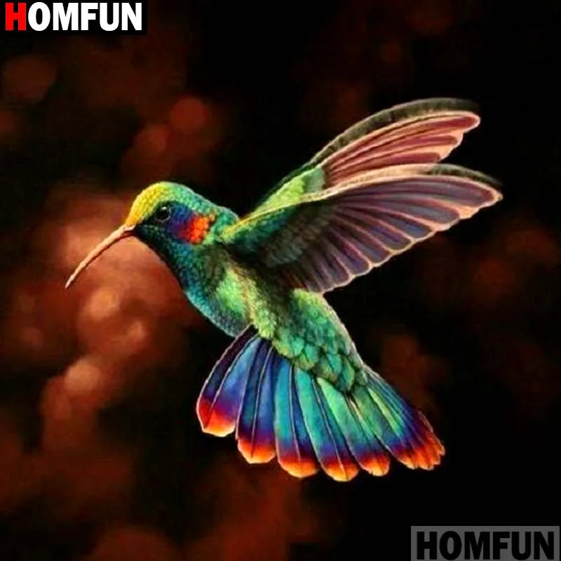 Алмазная живопись HOMFUN Птица алмазная вышивка с полными квадратными/круглыми