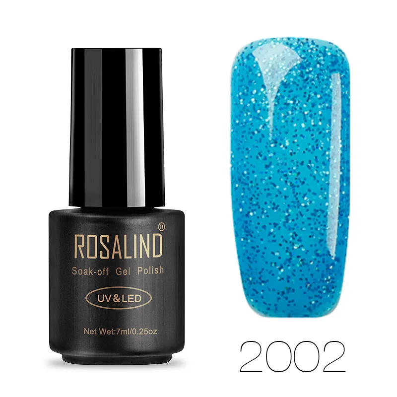 2002 ROSALIND гель 1S 7 мл красный желтый Алмазный Гель-лак для ногтей УФ светодиодный Блеск Гель-лак замочить сверху и Базовое покрытие праймер для ногтей - Цвет: 2002