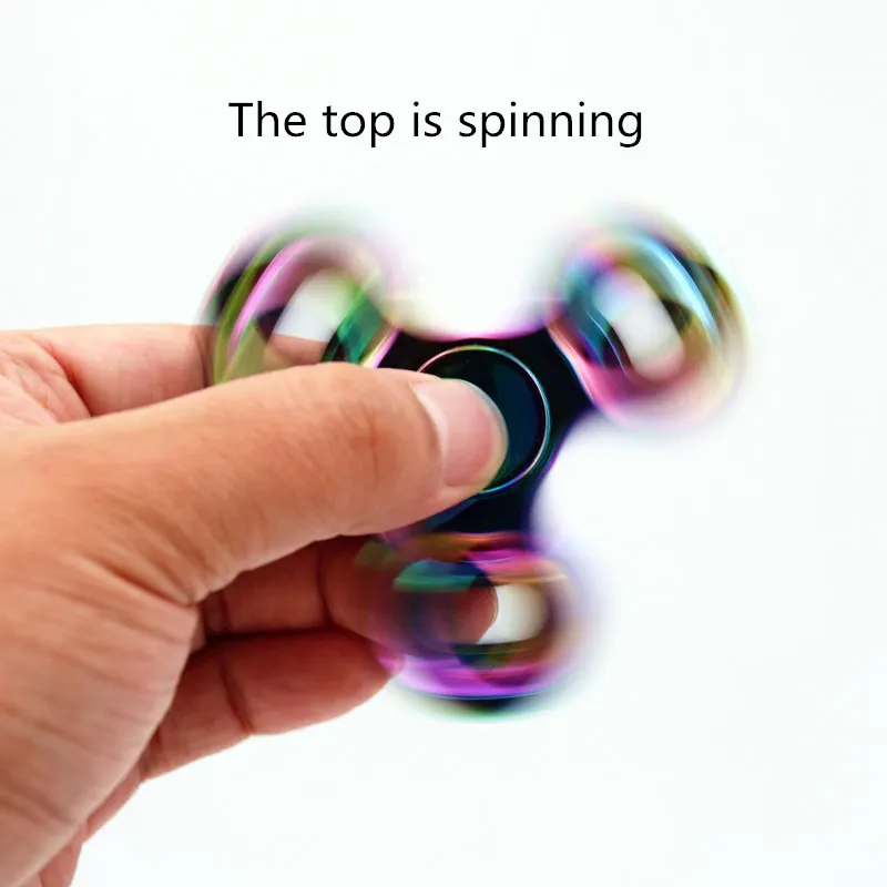 Tri-Spinner ANUOTONG Спиннер-Спиннер из металла Цветной Ручной Спиннер для повседневного
