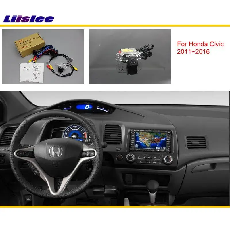 

For Honda Civic FB 2011-2016 Car Rear View Camera Parking Back Up RCA HD CCD CAM OEM Display Reversing Image Upgrade Kit