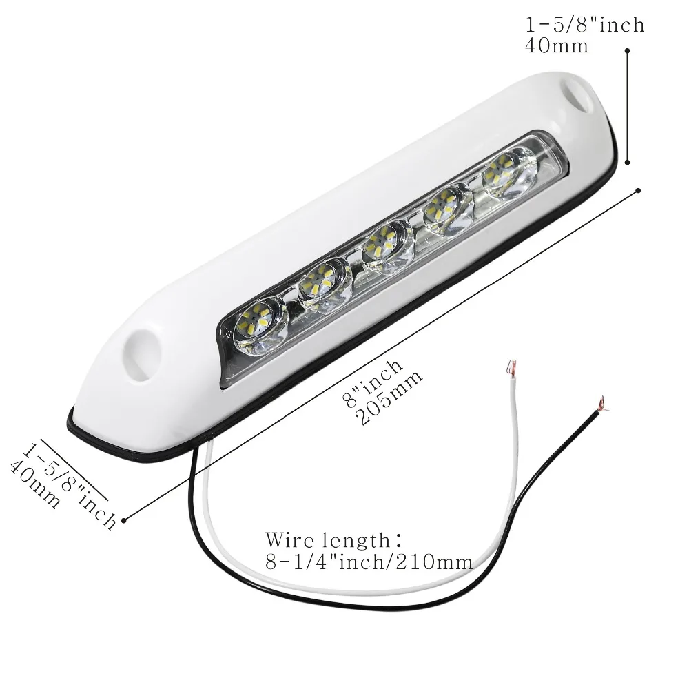 Iztoss 12 V 2,6 W 5 светодиодный s IP67 Rv Зонт светодиодный прожекторы Водонепроницаемый открытый навес для террасы прожектор для автомобиля на колесах лодка(белый