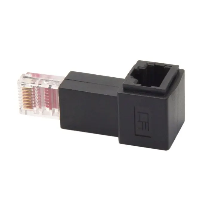 Правый угловой 90 градусов 8P8C FTP STP UTP Cat 5e папа мама Lan Ethernet Сетевой удлинитель