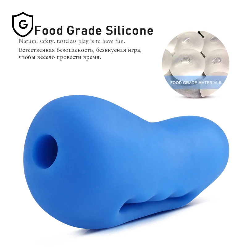 Мужской мастурбатор искусственная вагина синий минет товары для взрослых мягкая