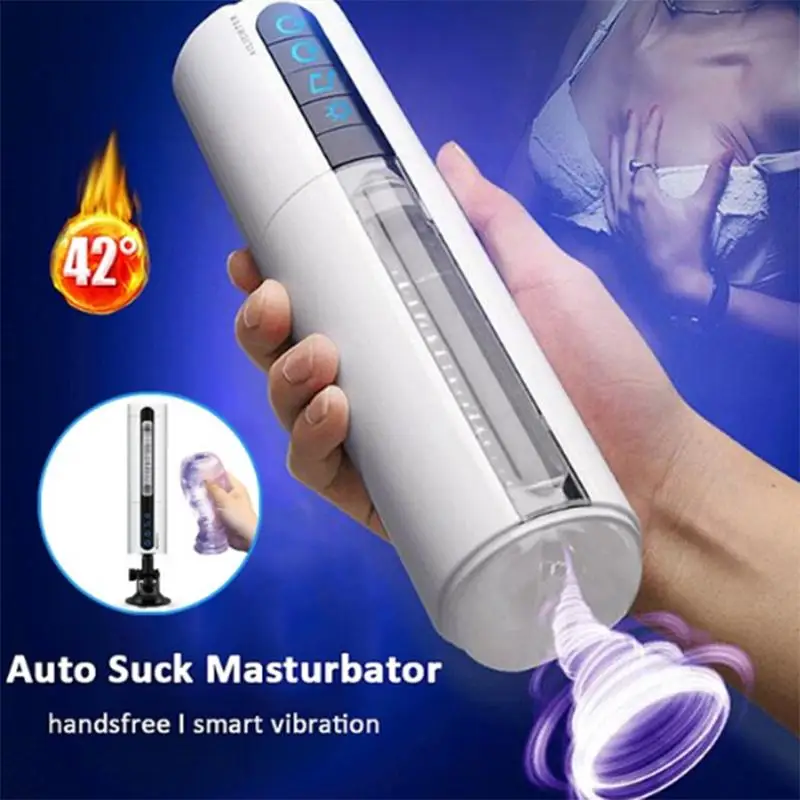 Aircraft cup intelligent voice heat blowjob sucking sex machine male masturbators cup artificial vagina real adult toys  pussy