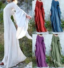 Новый Для женщин стимпанк литературы возрождения платье с многослойной юбкой и длинными рукавами средневековый; Готическая обувь в стиле панк; Robe