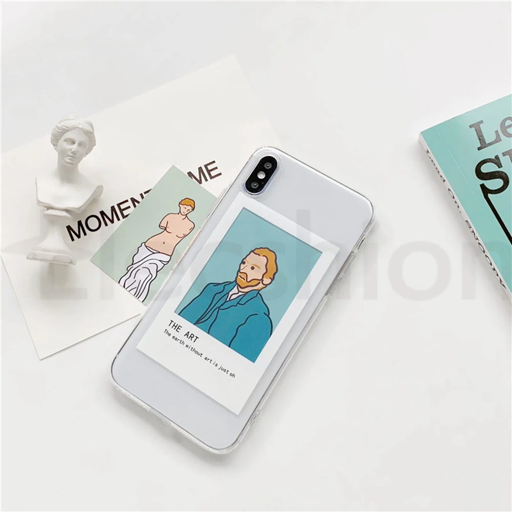 Мягкий прозрачный чехол из ТПУ для iphone 7, 8 Plus, XR, XS, Max, картина маслом, X, Xs, для iphone 6, 6s Plus, с 7 картами холодного ветра, сделай сам