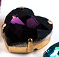 amethyst TopStone сердце Стекло с украшением в виде кристаллов с золотым схватка на горном хрустале высокое качество, на возраст 12, 14, 16, 18 мм Пришивные бусины платье для изготовления ювелирных изделий - Цвет: amethyst