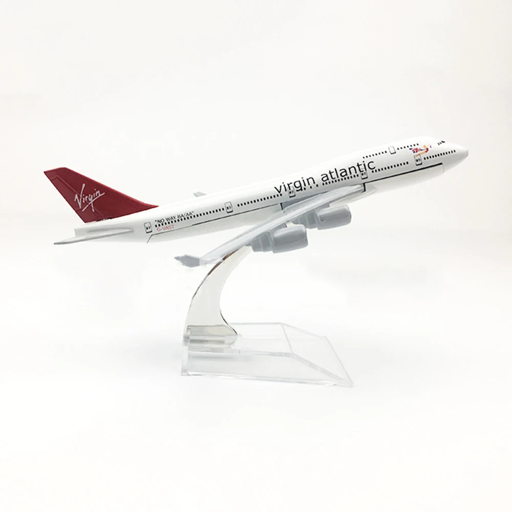 1/400 весы летательный аппарат B747 Virgin Atlantic 16 см сплав самолет Boeing 747 модель игрушки