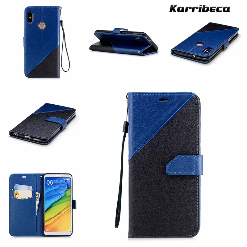 Флип книжка PU кожаный кожа кожаные чехлы на xiomi xiaomi redmi note 5 pro чехол Двойной цвет