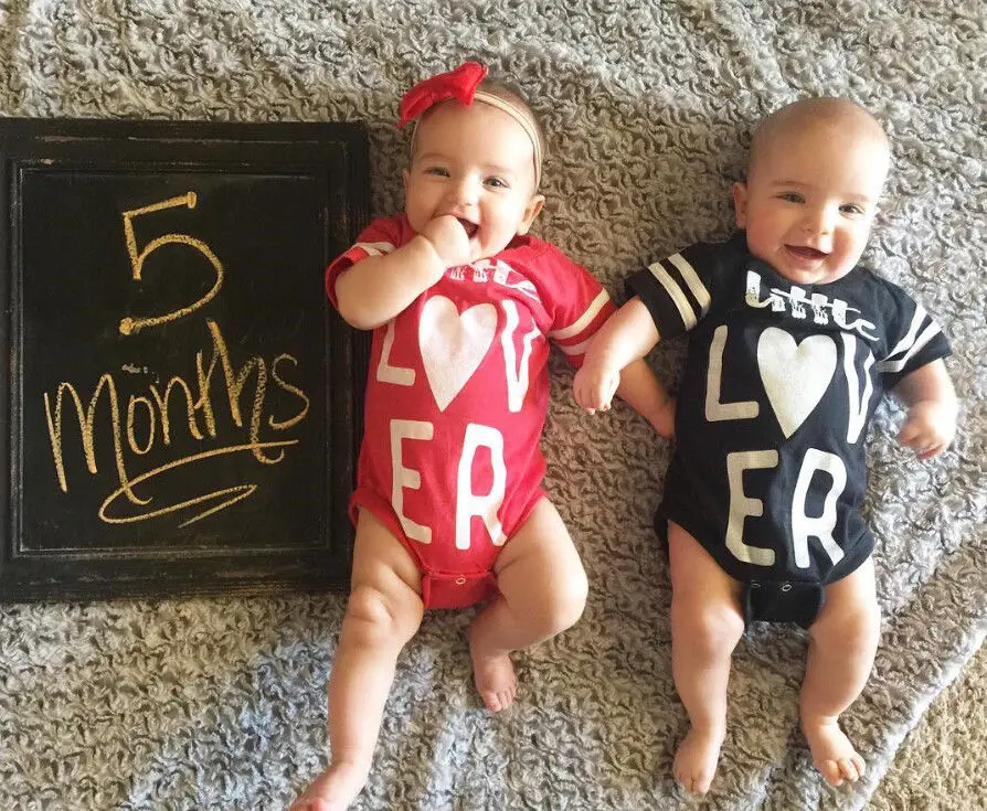 Детский хлопковый комбинезон с принтом любовь Новинка 2017 года летний сарафан для