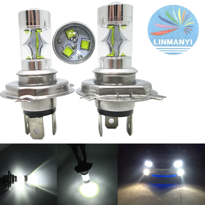Лидер продаж 2 шт. высокое Мощность Противотуманные фары 9003 H4 45W XBD чип 9SMD 9LED H4 фары лампы Противотуманные огни дальнего света 6000K белый, работающего на постоянном токе 12 В