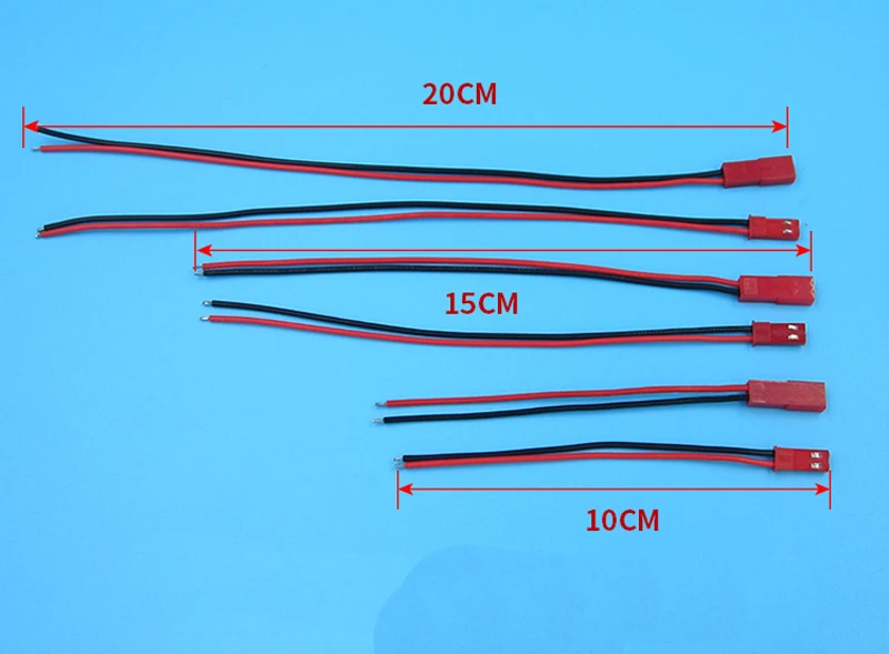 20 пар RC модель JST штекер + гнездовой разъем 2P кабель L 100/150/200 мм провод ESC Мотор