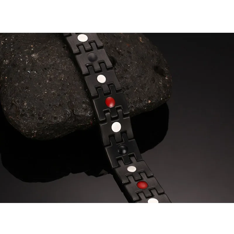 Vnox Для мужчин здоровый браслет Energy длинные Нержавеющая сталь ювелирные изделия