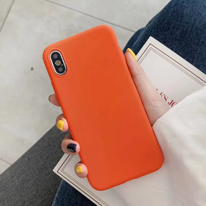 2 На каждый день оранжевый однотонная цветная крышка чехол для huawei Nova 4 3 3i 3e P10 P20 Коврики 10 20 Lite Pro Honor 8 8X 8A 9i 10 Lite P Smart Капа - Цвет: 2