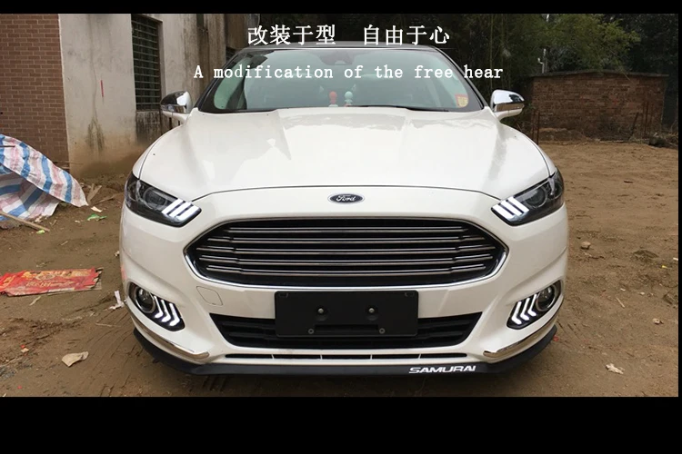 KOWELL автомобильный Стайлинг для Mondeo фары 2013 Fusion светодиодный фонарь DRL Bi Xenon объектив Высокий Низкий луч парковка