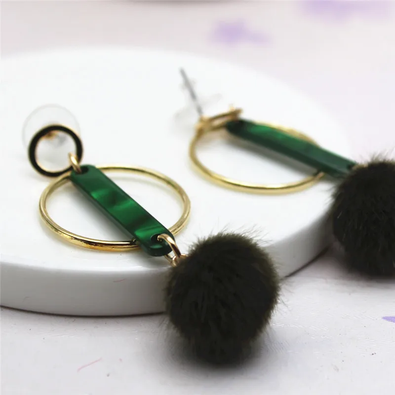 2017 дизайн модные ювелирные изделия простая металлическая круглая капля серьга