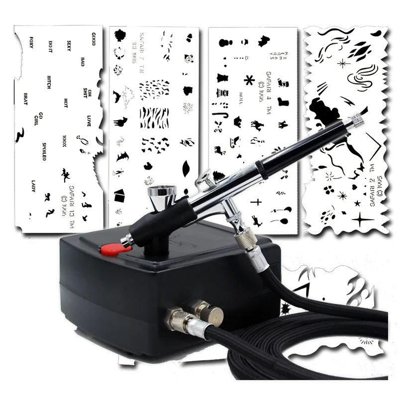 Colopaint Аэрограф Для ногтей воздушный компрессор система комплект с для дизайна